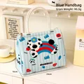 Light blue insulated lunch bag with cartoon dalmatian print and rainbow design - Blue Handbag