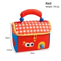Bolsa roja de café estilo casa de dibujos con cuadros y asa para tazas - Rojo