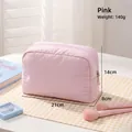 Neceser acolchado rosa en tela impermeable con dimensiones y diseño portátil - Rosa