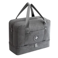 Sac de voyage gris en tissu Oxford avec séparation sec-humide et compartiment à chaussures - Gris