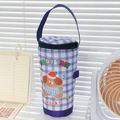 Bolsa de almuerzo isotérmica a cuadros azul y blanco con dibujo de perro animado - Perro Azul Marino