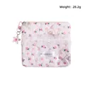 Mini borsa quadrata rosa con stampa orso e fiori e ciondolo a fiore - Borsa Quadrata Rosa