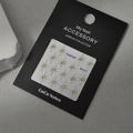 Funkelnde goldene Stern-Nagelsticker mit Strasssteinen auf weißem Träger für Maniküre - MJ-077 Gold Bronzierung / Gold