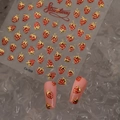 Adesivi per unghie 3D fragola con contorni dorati in rilievo e design realistici - Stile Fragola Simulata (CO-508)