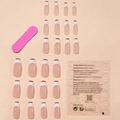 Uñas postizas de bailarina francesas rojas con lima de uñas y pegatinas adhesivas - Estilo de Ataúd con Borde Francés Rojo (XG-31-07)