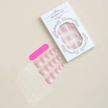 Roze ombre kunstnagels set met vijl, plakstrips en elegante witte verpakking - Roze Verloop Glitter Stijl (XA-36-15)