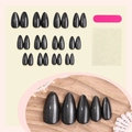 Graues Katzenauge-Nagelset zum Aufkleben mit Sternenhimmel-Glitzereffekt und Zubehör - Grauer Katzenauge Sternenhimmel Stil (1XB1-13565) / 24 Stück Set (Inklusive Werkzeuge)