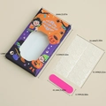 Kit d'ongles Halloween avec boîte à motifs adhésifs double face et mini lime rose - Style Dessin Animé Halloween (ZH-04)
