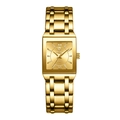 Reloj de cuarzo cuadrado dorado para mujer con brazalete metálico y números romanos - Esfera Dorada Correa Dorada (Mujer)