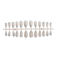 Elegant almond-shaped press-on nails with nude base and silver glitter french lines - Almond Nude Pink Silver Glitter French Tip Style (3XB1-13069)