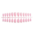 Uñas postizas almendradas con degradado rosa y corazones blancos, set de 24 piezas - Estilo de Corazón Con Degradado Rosa (1XB1-13354)
