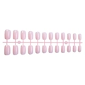 Glänzende hellrosa mittelgroße eckige Kunstnägel Set mit 24 Stück auf rosa Displayständer - Glänzender Pink-Stil (2XG2-13297)
