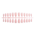 Set de 24 uñas postizas almendradas rosa nude con puntas francesas de brillo plata - Estilo de Purpurina Plateada Francesa Rosa Nude (1XB1-13345)