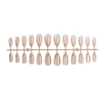 Faux ongles amande œil de chat avec lignes dorées scintillantes et fini rose nude - Style Oeil de Chat Rose Nude Bord Doré (3XB1-13358)