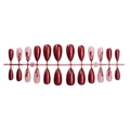 Unghie finte stiletto halloween con gocce di sangue e glitter rossi design francese - Stile Glitter Rosso Goccia di Sangue (1XB1-13352)