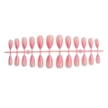 Uñas postizas 3D rosa degradado con textura de concha, forma almendrada, set de 24 - Estilo de Degradado de Concha 3D Rosa(3XB1-13287) / 24Piezas/Caja (Incluye Kit de Herramientas)
