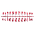 Uñas postizas de almendra para Halloween con diseño de sangre roja en set de 24 - Estilo Almendra con Salpicaduras de Sangre de Halloween (2XB1-13334)