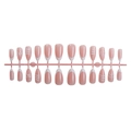 Französische Mandel-Kunstnägel mit 3D-Bögen und rosa halbtransparentem Design - Nude Pink Französischer 3D-Schleifenstil (1XB1-13111)
