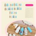 3D oceaan thema kunstnagels set met zeesterren, zeemeermin schubben en parel decoraties - Oceaan Thema 3D Zeester Parel Stijl (3XB1-13166)