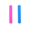 Double-sided emery board nail files in pink and blue for manicures and pedicures - Striped Sanding Buffer (Blue and Pink)