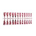 Stiletto Kunstnägel Set mit Halloween Blutspritzer Design 24 Stück Packung - Langer Stiletto Blut-Splatter-Stil (3XC1-13254)