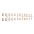 Short square nude press-on nails set with 24 pieces of glossy cream finish - Nude Pink Short Square Style (2XG1-13347)