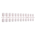 Lot de 24 faux ongles minimalistes rose nude avec finition brillante sur fond blanc - Style Rose Pâle (1XG2-2504-011)