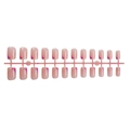 Unghie finte French rosa con motivi geometrici glitterati set da 24 pezzi - Stile Francese Rosa (1XG2-13035)