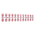 Pink leopard french press-on nails with 3D diamond butterfly and bow accents - Pink Leopard Bow Heart Rhinestone Style (2XG1-13152)