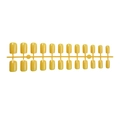 Glossy bright yellow solid color press-on nails set in square round shape with 24 pieces - Bright Yellow (1XG2-2504-019)