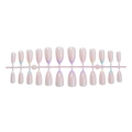French style almond shaped press-on nails with colorful pastel tips in 24 piece set - Multicolor French Almond Press-on Nails (1XB1-2504-019)