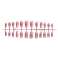 Set di 24 unghie finte a mandorla sfumate occhio di gatto rosa su sfondo bianco - Forma a Mandorla Sfumata Cat Eye Rosa (3XB1-2504-052)