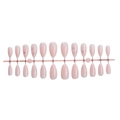 Lichtroze amandel kunstnagels set met zilveren hartaccenten en marmeren lijnen - Nude Roze Zilver Hart Amandel Stijl (3XB1-2504-073)