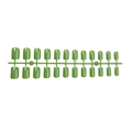 Faux ongles courts carrés vert herbe, kit de 24 pièces avec une finition brillante - Style Vert Herbe (1XG2-2504-032)
