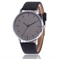 Orologio al quarzo da uomo minimalista con quadrante testurizzato e cinturino nero - Nero