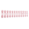 Short oval press-on nails set in soft nude pink finish with 24 pieces on display - Soft Pink Short Oval Style (XD-109-11)
