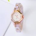 Dettaglio di un orologio al quarzo lavanda con cassa ottagonale in oro rosa - Viola Chiaro (4)