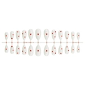 Almond-shaped milky white press-on nails set with minimalist red heart patterns - Milky White Red Heart Almond Shape (XQ-01-62)