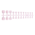Faux ongles d'orteils rose clair brillant style minimaliste sur un fond blanc pur - Style Rose Clair Brillant (XH-112-07)