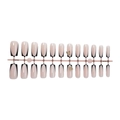 French tip press-on nails in black and nude with golden butterfly 3D accents - Black French Gold Butterfly Style (XL-102-40)