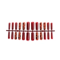 Set di unghie finte lunghe a bara con stampa leopardata rossa e nera di tendenza - Stile Leopardato Rosso Vino (XM-104-09)