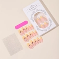Uñas postizas de almendra con punta francesa amarilla, diseño de abeja y kit de 24 piezas - Estilo Francés de Abeja Amarilla (XH-95-15)