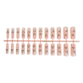 Unghie finte lunghe ballerina rosa nude con strass a forma di ciliegia su supporto - Stile Bara Lunga Rosa Nude con Strass Ciliegia (GZ-10-76)