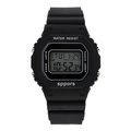 Montre de sport numérique pour hommes avec rétroéclairage LED, montre étanche multifonction - Noir