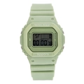 Montre de sport numérique étanche vert clair avec éclairage LED et bracelet silicone - Vert