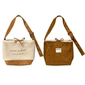 Faux suede and faux fur crossbody bag in beige and brown with adjustable shoulder strap - Plush Suede Patchwork (CREME) / Beige Spliced Style