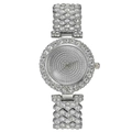 Orologio da donna in argento con cristalli scintillanti e cinturino in acciaio inossidabile - Argento