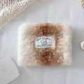 Compact plush deer pattern coin purse with fuzzy texture and MAY RABBIT label - Snowflake Deer Pattern Coin Purse