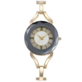 Luxe gouden dameshorloge met sterrenhemel wijzerplaat en met kristal ingelegde armband - Goud Romeinse Cijfers