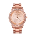 Orologio da uomo in oro rosa con quadrante a numeri romani e lunetta di cristallo - Oro rosa